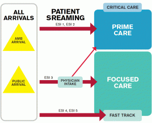 Figure 2. Patient flow at the Andrew F. Anderson Emergency Center