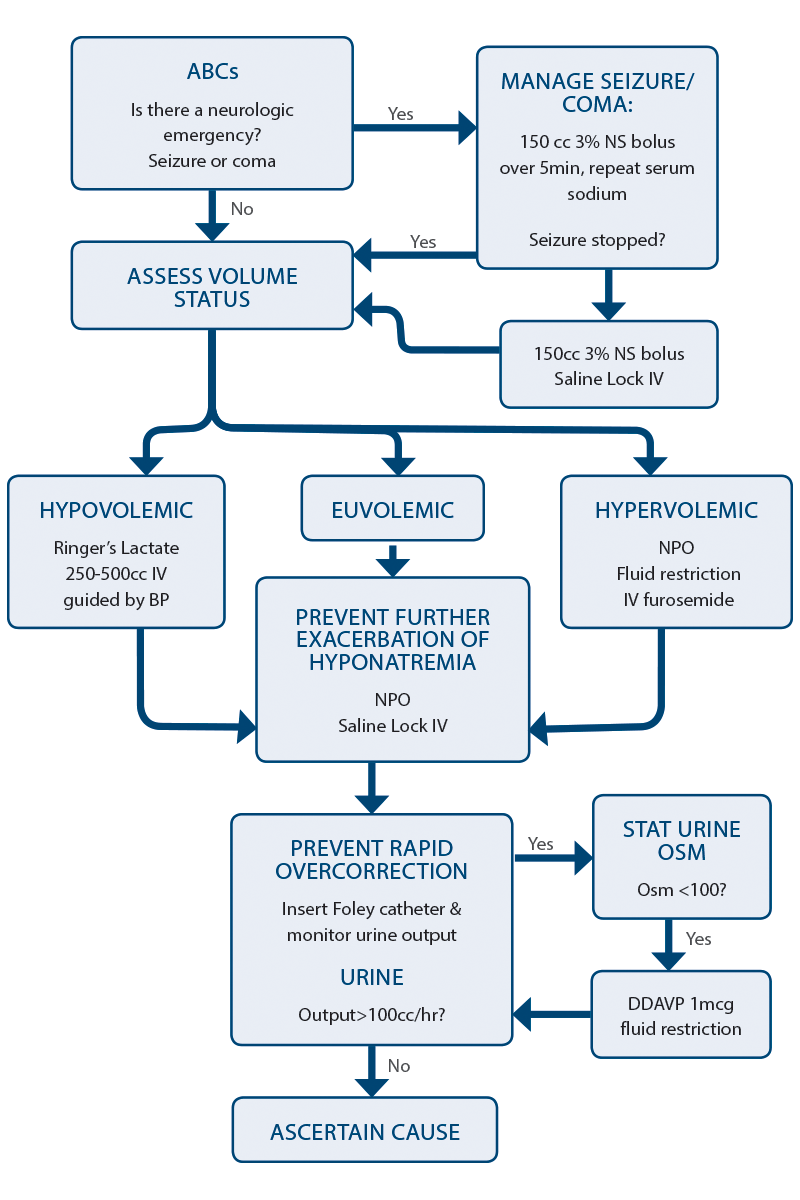 Figure 1: Algorithm for Managing Hyponatremia in the Emergency Department