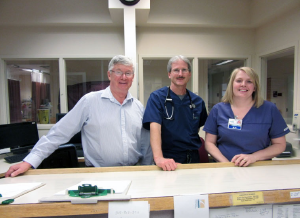 CEO Tom Moakler, ED Medical Director Brian Griffin, and Nursing Director Tricia Murray (left to right).