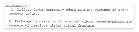 Figure 1: The patient’s X-ray results. 